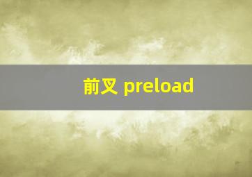 前叉 preload